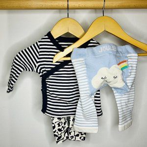 Tea Collection Baby Wrap Top Set And Joules leggings  (0 - 3 months)